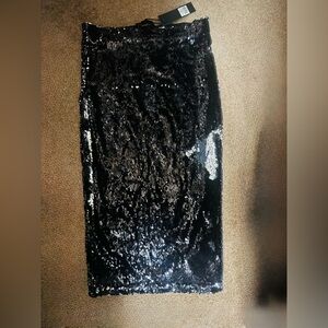 Elegant Black Sequin pencil Skirt, NEW WITH TAGS